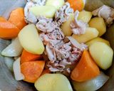 今夜のおかず夕飯！豚バラ肉の肉じゃが和食主菜作り方8写真