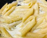 ゆでおきパスタ●チーズ＆牛乳のクリーム系ペンネ作り方3写真