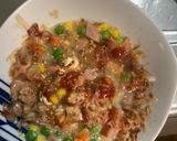 レンジ簡単中華風ペスカトーレ味炒飯弁当作り方5写真