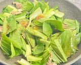 青梗菜と豚肉のにんにくオイスター炒め作り方8写真