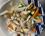 お一人様野菜たっぷりキムチウスター味炒飯作り方8写真