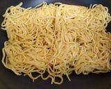 簡単昼食！小松菜蛸豚肉の海の家風焼きそば作り方7写真