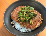 カリカリひき肉だけバーグ丼作り方4写真