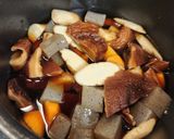 こんにゃくと根菜の煮物作り方3写真