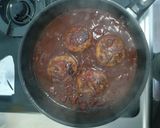 焼きそば粉末ソースでトマト煮込ハンバーグ作り方8写真