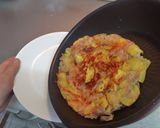 薩摩芋と蓮根のカリッとベーコンチーズピザ作り方7写真
