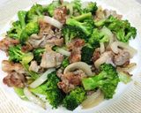 豚バラとブロッコリーのにんにく醤油炒め作り方5写真