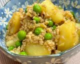 新じゃが芋とえんどう豆のそぼろ煮♪作り方9写真