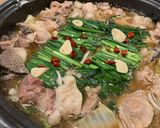 もつ鍋に白菜とプラス鶏もも肉も美味しい作り方4写真