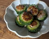 ゴーヤーの肉詰め、梅味噌風味作り方4写真