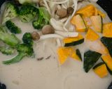 ワンパンで簡単！鮭とかぼちゃの豆乳スープ作り方3写真