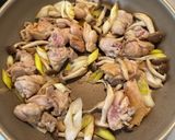 鶏肉と白ネギの卵とじ作り方2写真