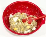 焼栗ペーストで作る☆和栗のツナマヨサラダ作り方4写真