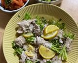 豚と豆苗のレモン蒸し作り方7写真