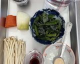 ほうれん草ともずく酢のスープ作り方1写真