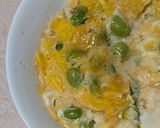 簡単★夕食！枝豆のレンチンたまごとじ作り方2写真