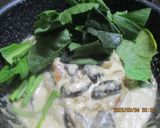 小松菜と鶏もも肉のホワイトソース煮😋作り方5写真