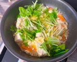 m水菜と豆腐の中華風あんかけ作り方5写真