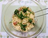 暑い日に食べたい大葉トマト和風冷製パスタ作り方5写真