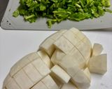 大根の葉っぱで炒め煮♪作り方1写真
