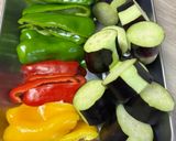 揚げ夏野菜のからし和え♪作り方1写真