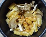 ヒラタケと油揚げで作るヒラタケご飯：美味作り方3写真