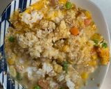 レンジ簡単洋風梅キムチ麻婆味炒飯弁当作り方10写真