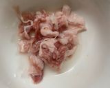 レンジ根菜茄子ウスターレモン味甘酢酢豚作り方1写真