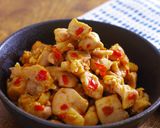 レンジで★鶏もも肉の和風うま辛めんつゆ豆板醤和え作り方4写真