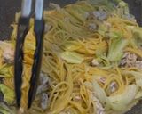 豚肉とキャベツのワンポット和風パスタ作り方5写真