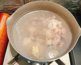 鶏モツと根菜の味噌煮込み作り方2写真