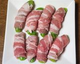 うまだれ!スナップえんどうの甘辛肉巻き作り方2写真