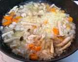 優しい味わい！鶏と野菜の卵雑炊作り方6写真