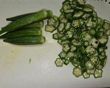 豚ミンチとオクラのタレ焼き作り方1写真