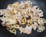 レンコンと豚肉の炒め作り方7写真