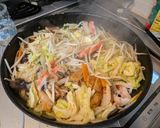 チャンポン麺の太麺で野菜たっぷり皿うどん作り方8写真