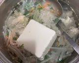 春雨とキクラゲ入り豆腐チゲ汁作り方3写真