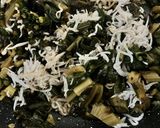 簡単　葺きの葉としらす炒め作り方7写真