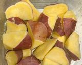 鶏肉と薩摩芋の甘酢。作り方1写真