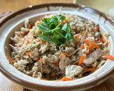 鶏むねとごぼうの炊き込みご飯作り方5写真