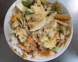 お一人様野菜たっぷり梅ウスター味炒飯作り方20写真
