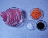 にんじんの豚バラ肉巻き作り方1写真