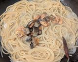 鮎の一夜干しのワンパンパスタ作り方7写真