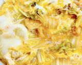 白菜と油揚げの卵とじ作り方6写真
