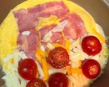 チーズベーコン卵と野菜のトルティーヤ作り方5写真