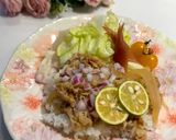 すだち香る新玉ねぎと豚バラの塩豚丼作り方8写真