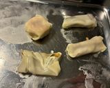餃子の皮で！サクサク濃厚☆ミルフィーユ風作り方2写真