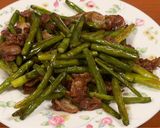子供が大好き！ニンニクの芽と豚肉の炒め物作り方5写真