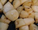 豚こまとにんにくのジャガイモ煮っころがし作り方2写真