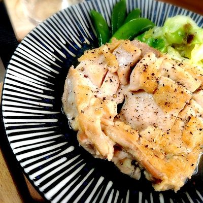 だし香るガーリックチキンステーキ＊ by ☆cha‐cha☆ 【クックパッド